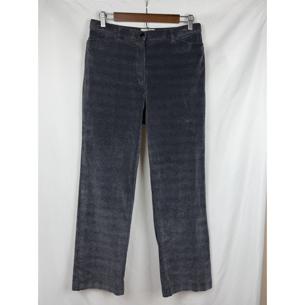 Northern Reflections Gray Corduroy Pants Womens 8 Ankle Essential Stretch Grunge
